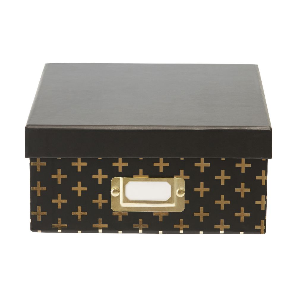 Otto Gold Cross A4 Storage Box Gold