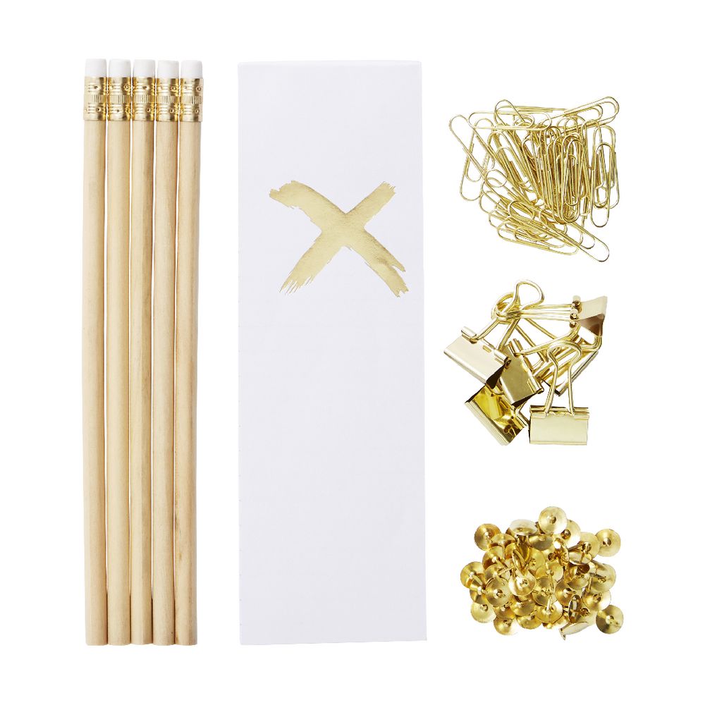 Otto Gold Cross Stationery Set with To Do List