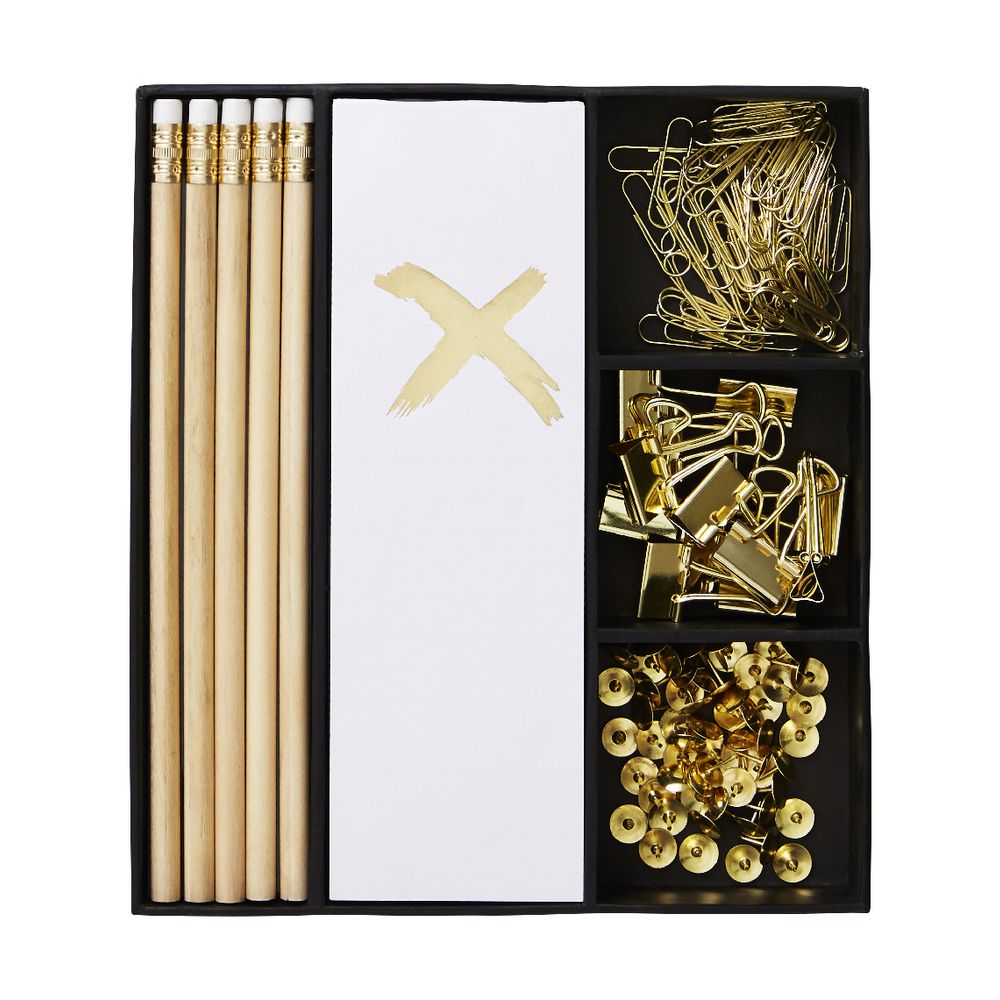 Otto Gold Cross Stationery Set with To Do List