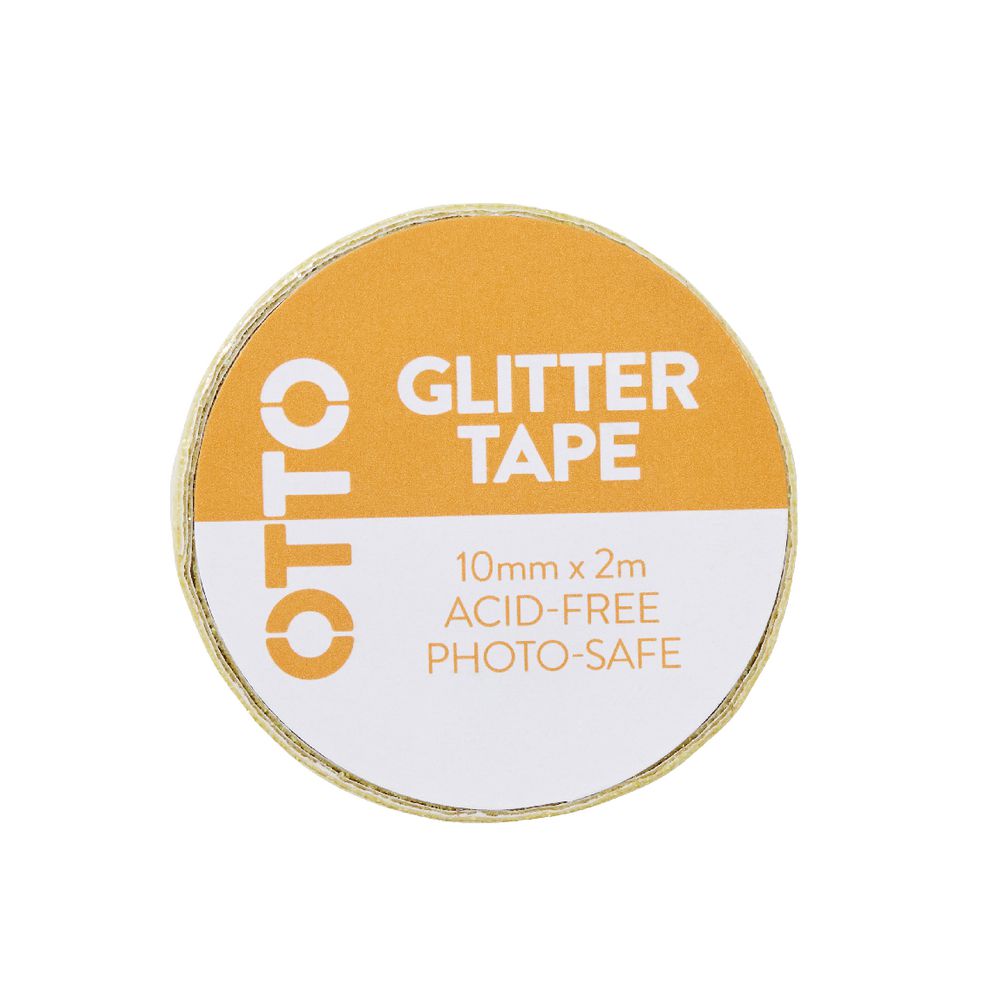 Otto Glitter Tape 10mm x 2m Yellow