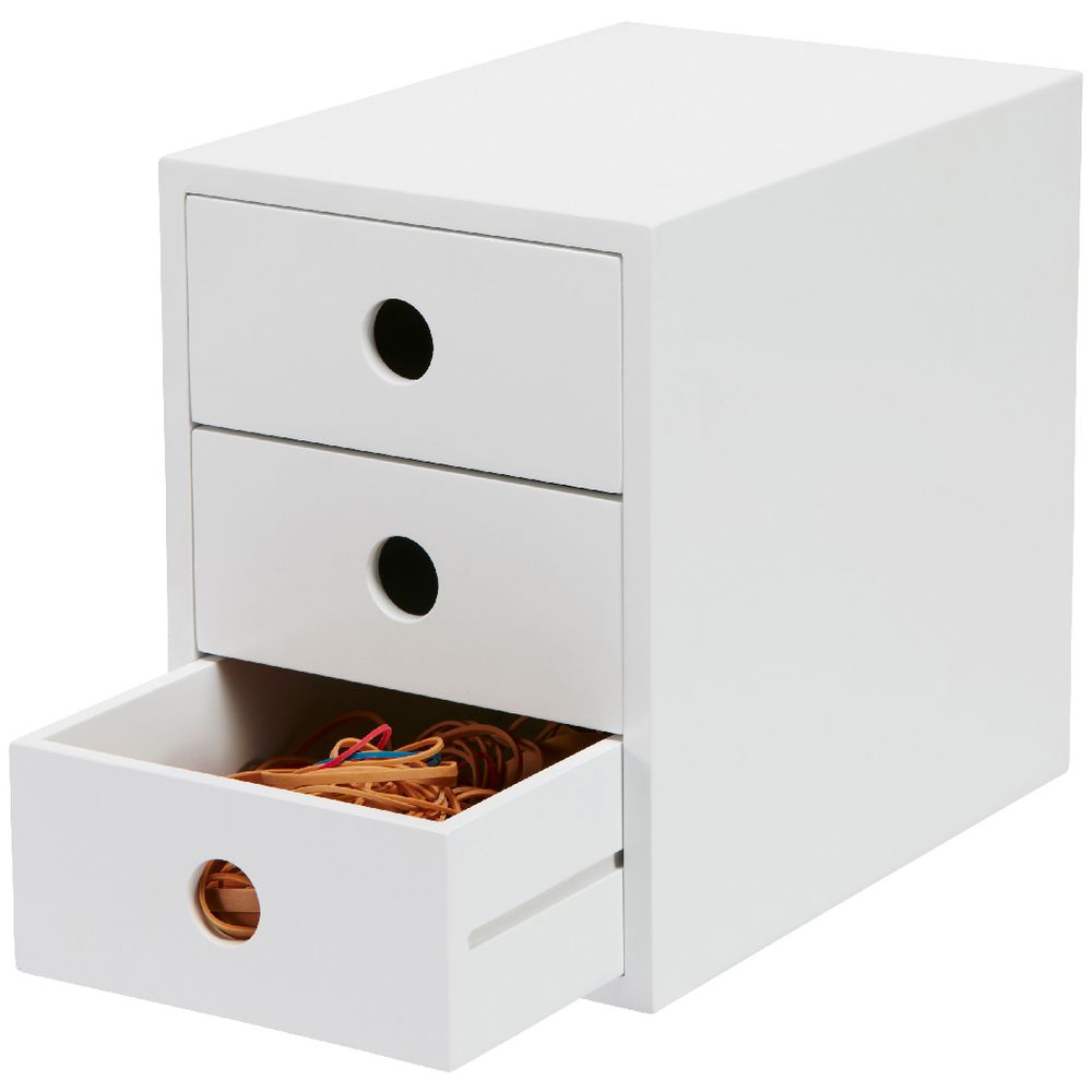 Otto 3 Drawer Cabinet White