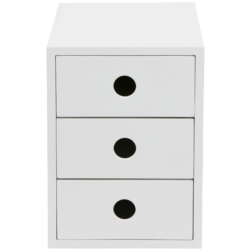 Otto 3 Drawer Cabinet White