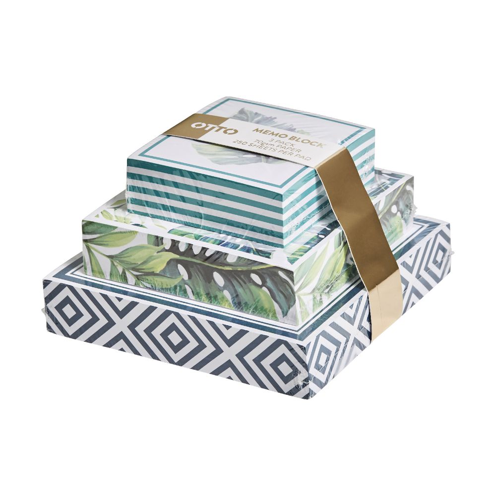 Otto 3 Tier Memo Block Palm