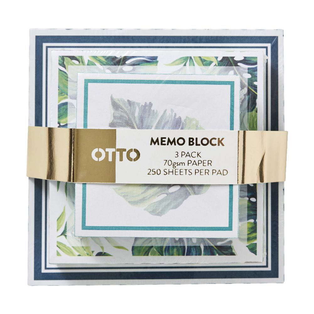 Otto 3 Tier Memo Block Palm