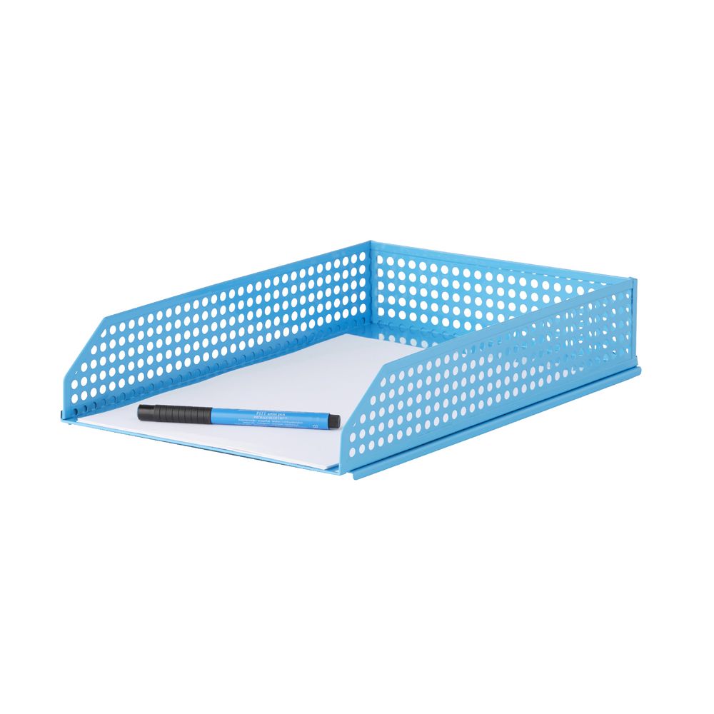 Otto Punched Metal Document Tray Blue