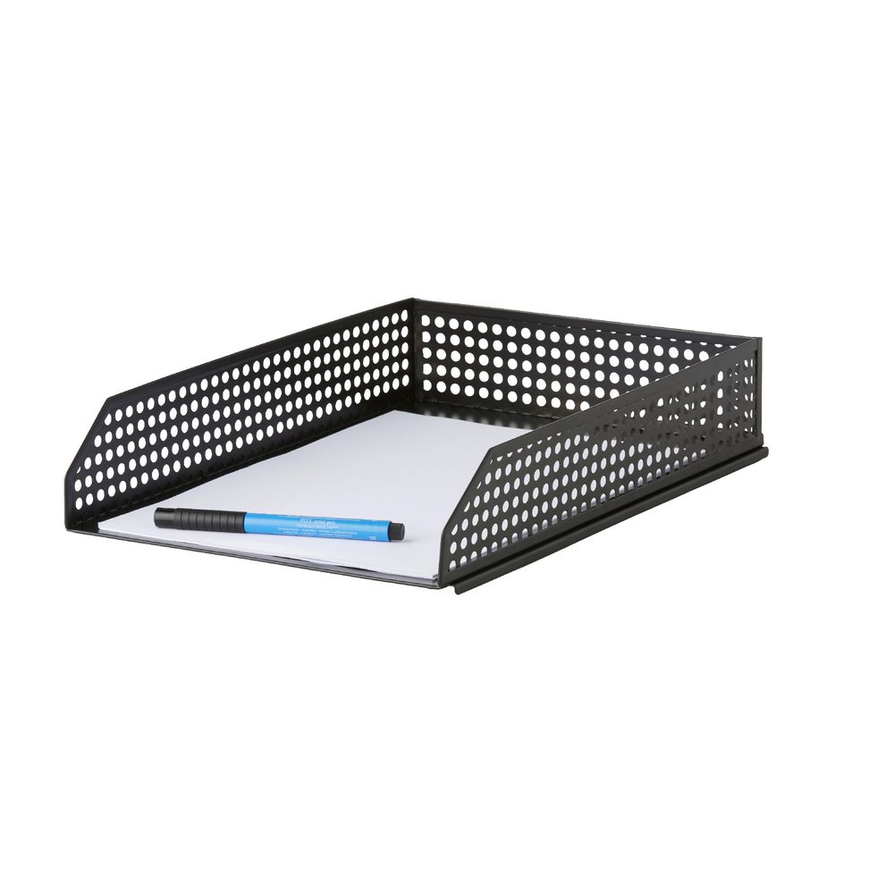 Otto Punched Metal Document Tray Black