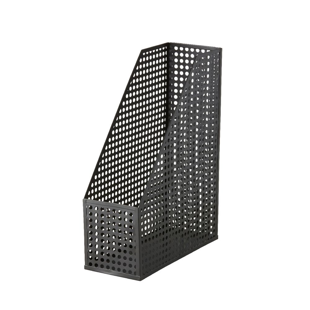 Otto Punched Metal Magazine File Black