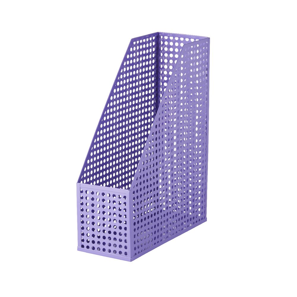 Otto Punched Metal Magazine File Purple