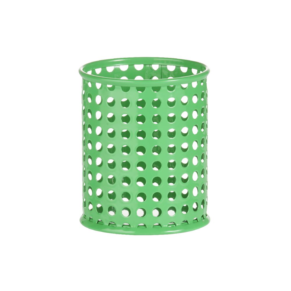 Otto Punched Metal Pen Cup Green