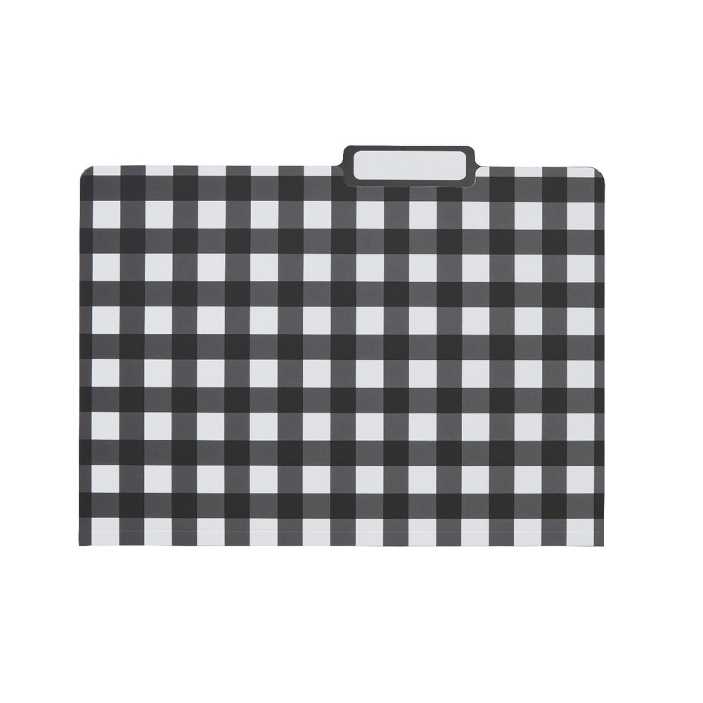 Otto Printed Manila Folder A4 Black Check