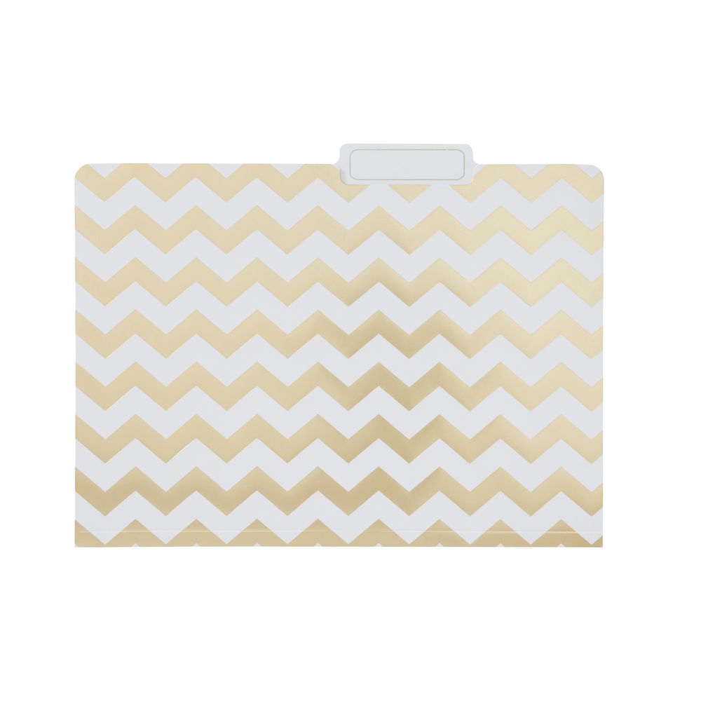 Otto Printed Manila Folder A4 Gold Chevron