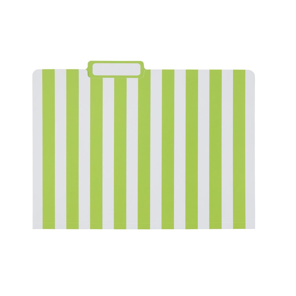 Otto Printed Manila Folder A4 Lime Stripe