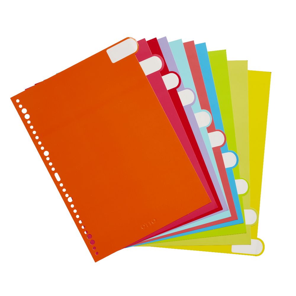 Otto A4 10 Tab Index Dividers Matte Laminate FSC