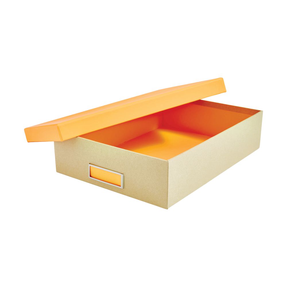 Otto Kraft A4 Document Box Neon Orange