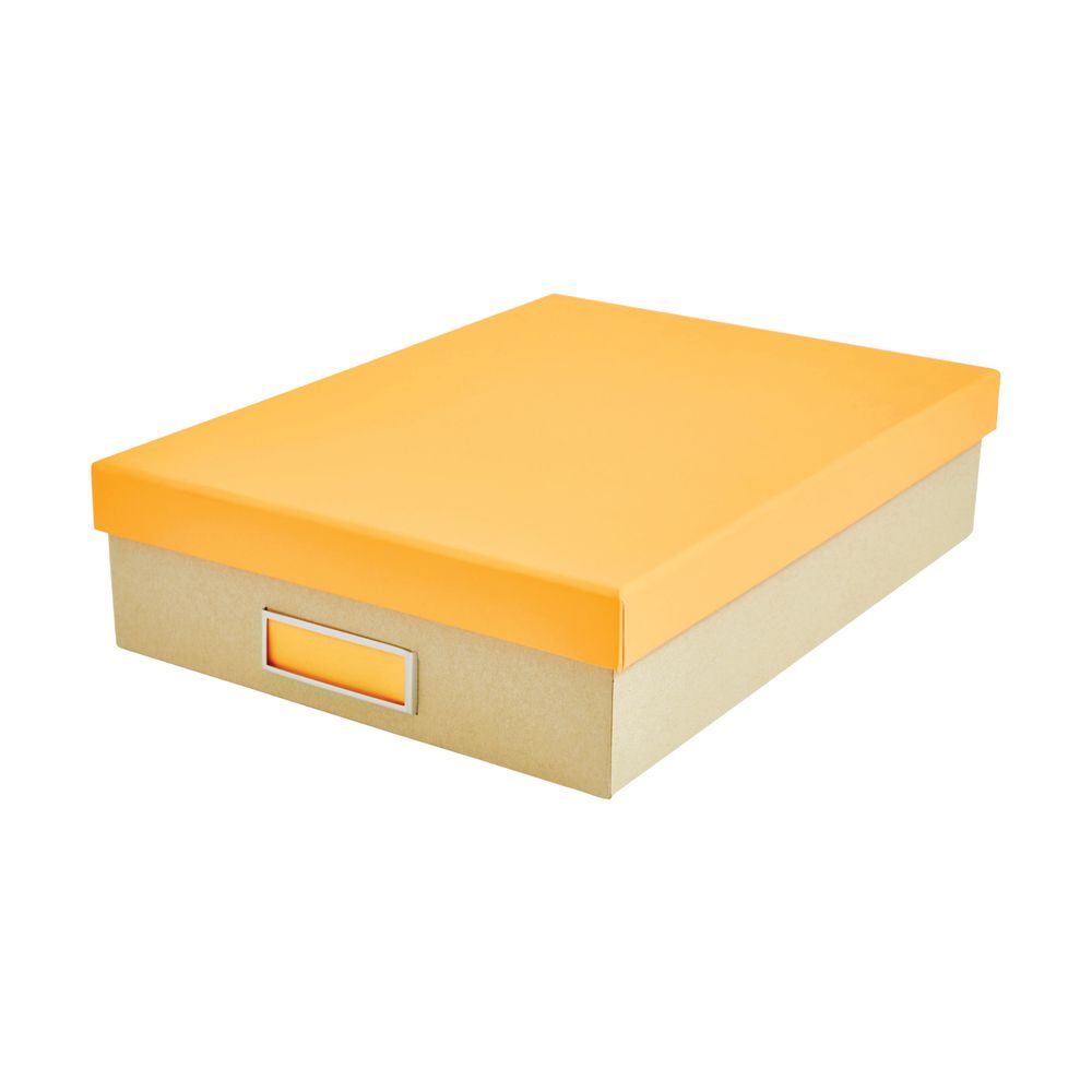 Otto Kraft A4 Document Box Neon Orange