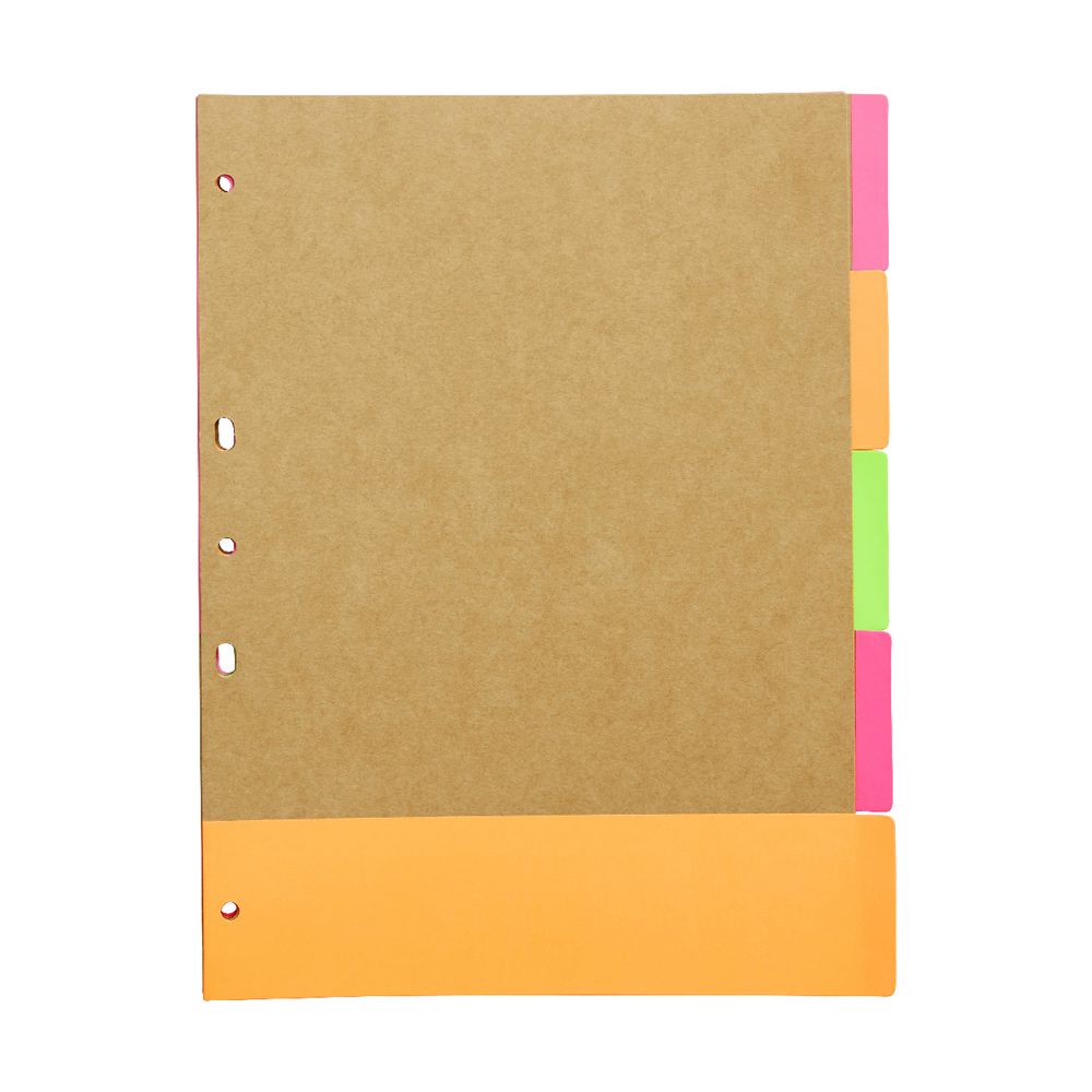 Otto Kraft Dividers 5 Tab Neon Assorted