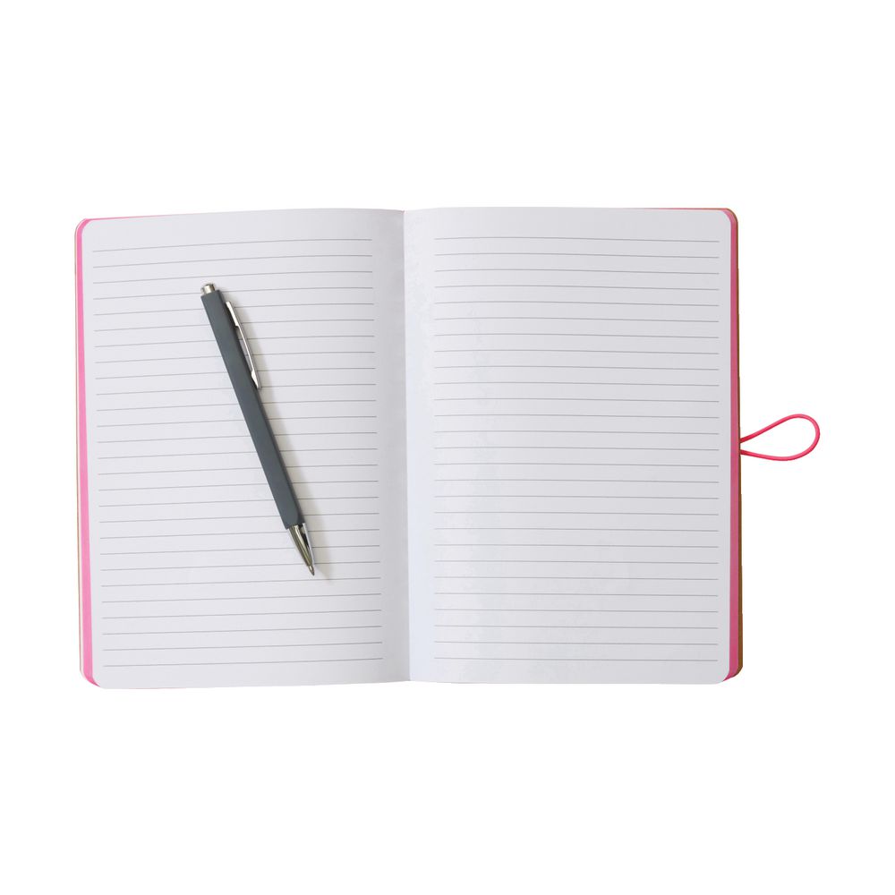 Otto A5 Kraft Notebook 192 Page Neon Pink