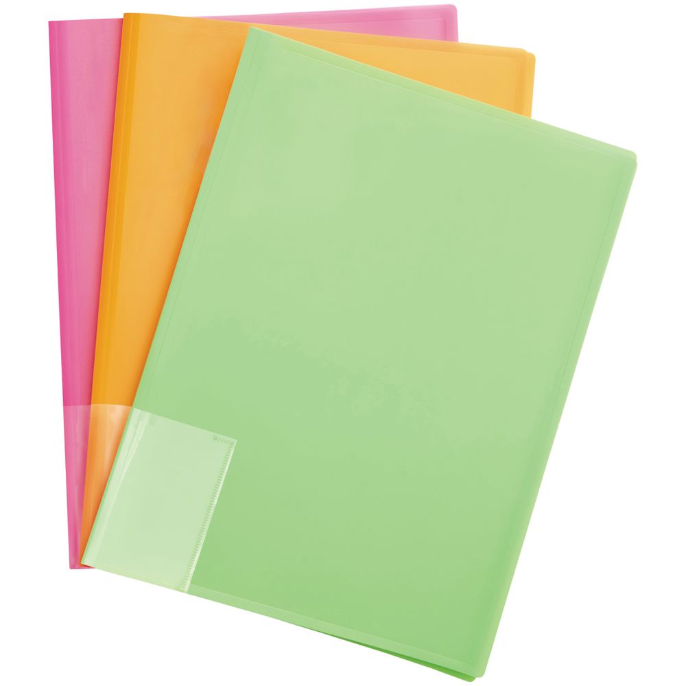 Otto A4 Neon Display Book 20 Pockets Green