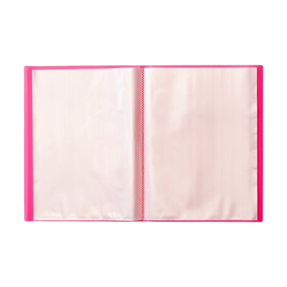Otto A4 Neon Display Book 20 Pockets Pink