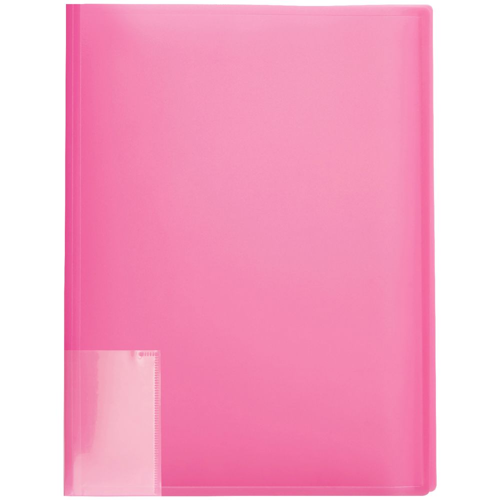 Otto A4 Neon Display Book 20 Pockets Pink