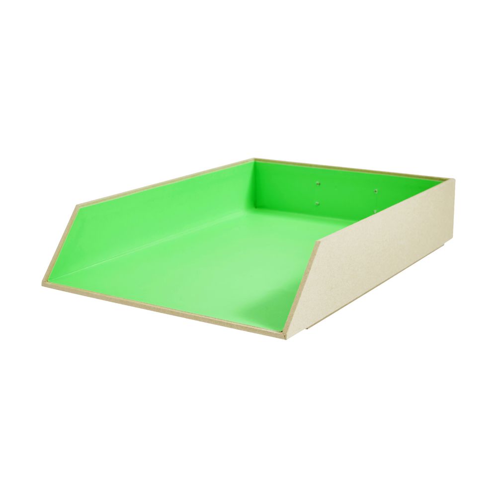 Otto Kraft Document Tray Neon Green