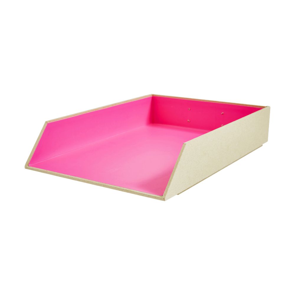 Otto Kraft Document Tray Neon Pink