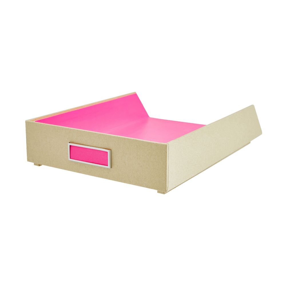 Otto Kraft Document Tray Neon Pink