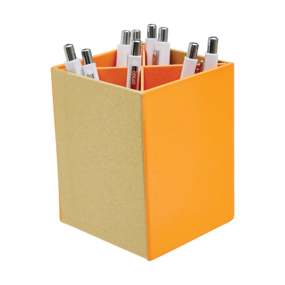 Otto Kraft Pen Cup Neon Orange