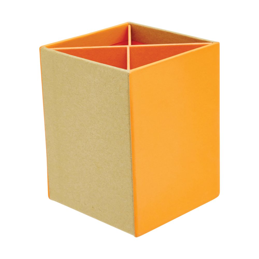 Otto Kraft Pen Cup Neon Orange