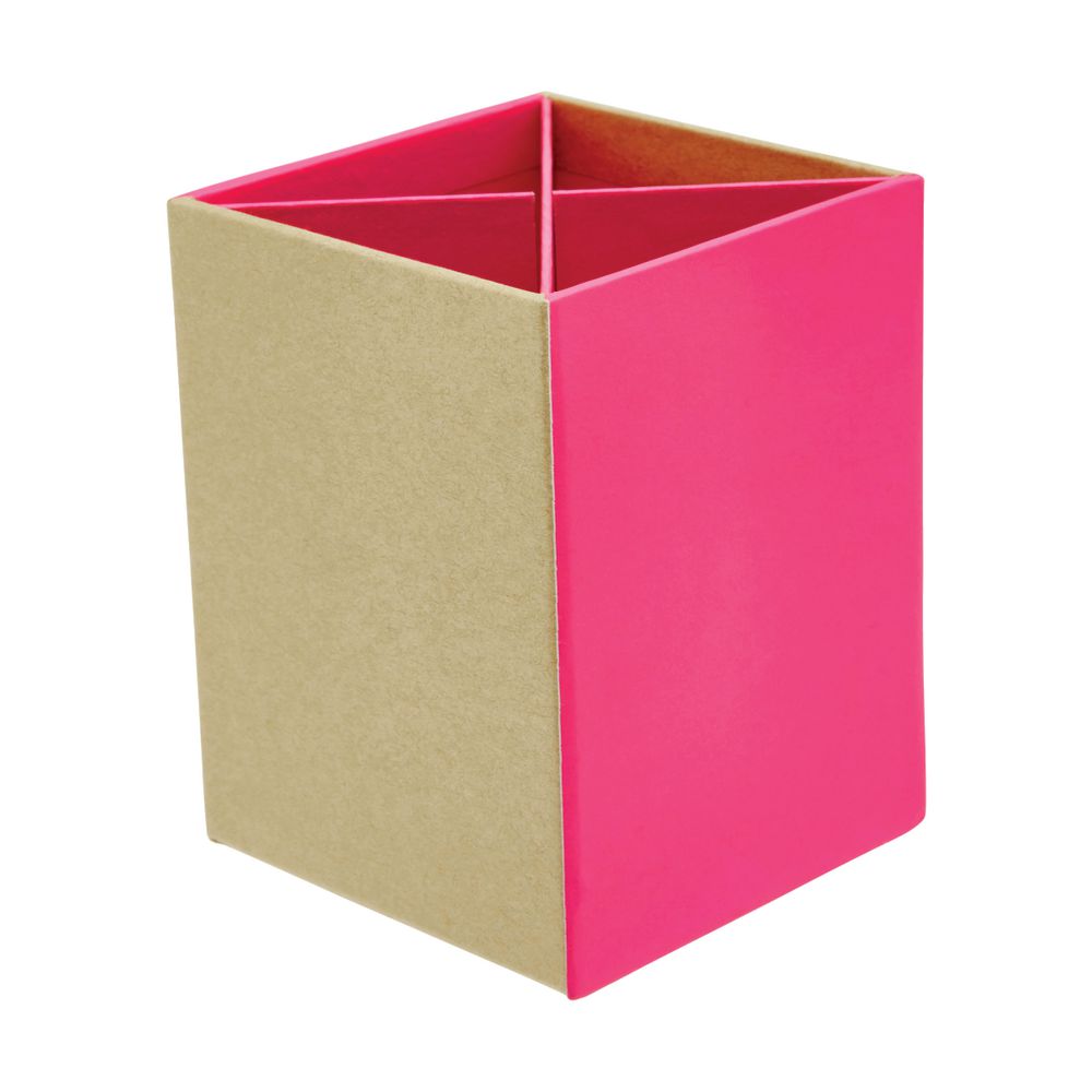 Otto Kraft Pen Cup Neon Pink