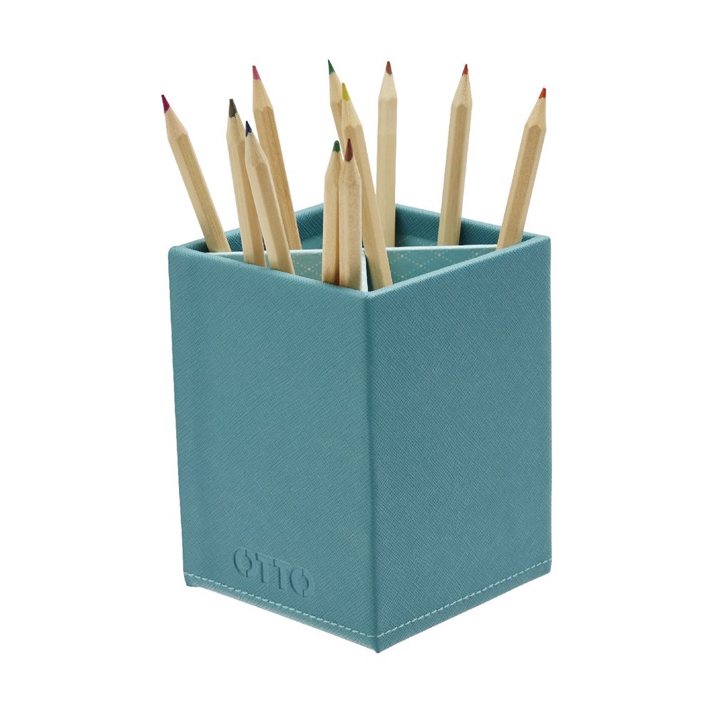 Otto Criss Cross Pen Cup Aqua