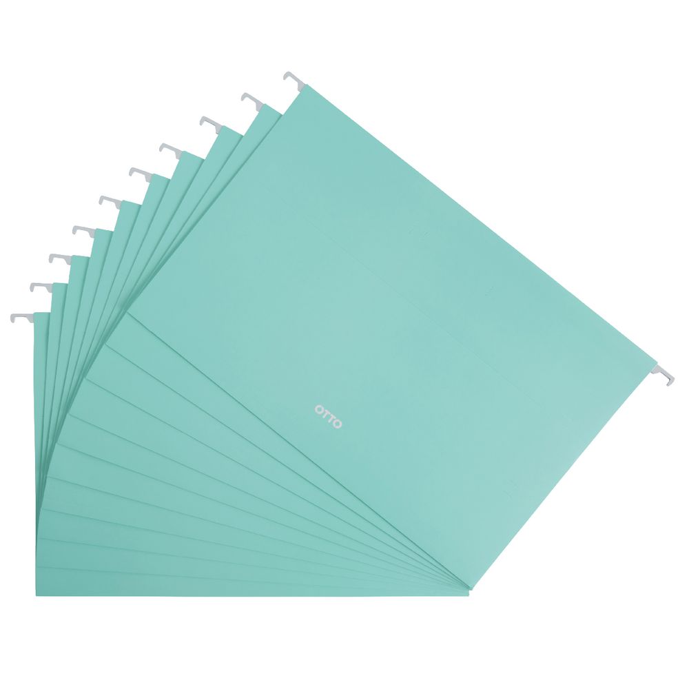 Otto Suspension File Foolscap Aqua 10 Pack