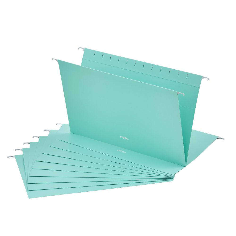 Otto Suspension File Foolscap Aqua 10 Pack
