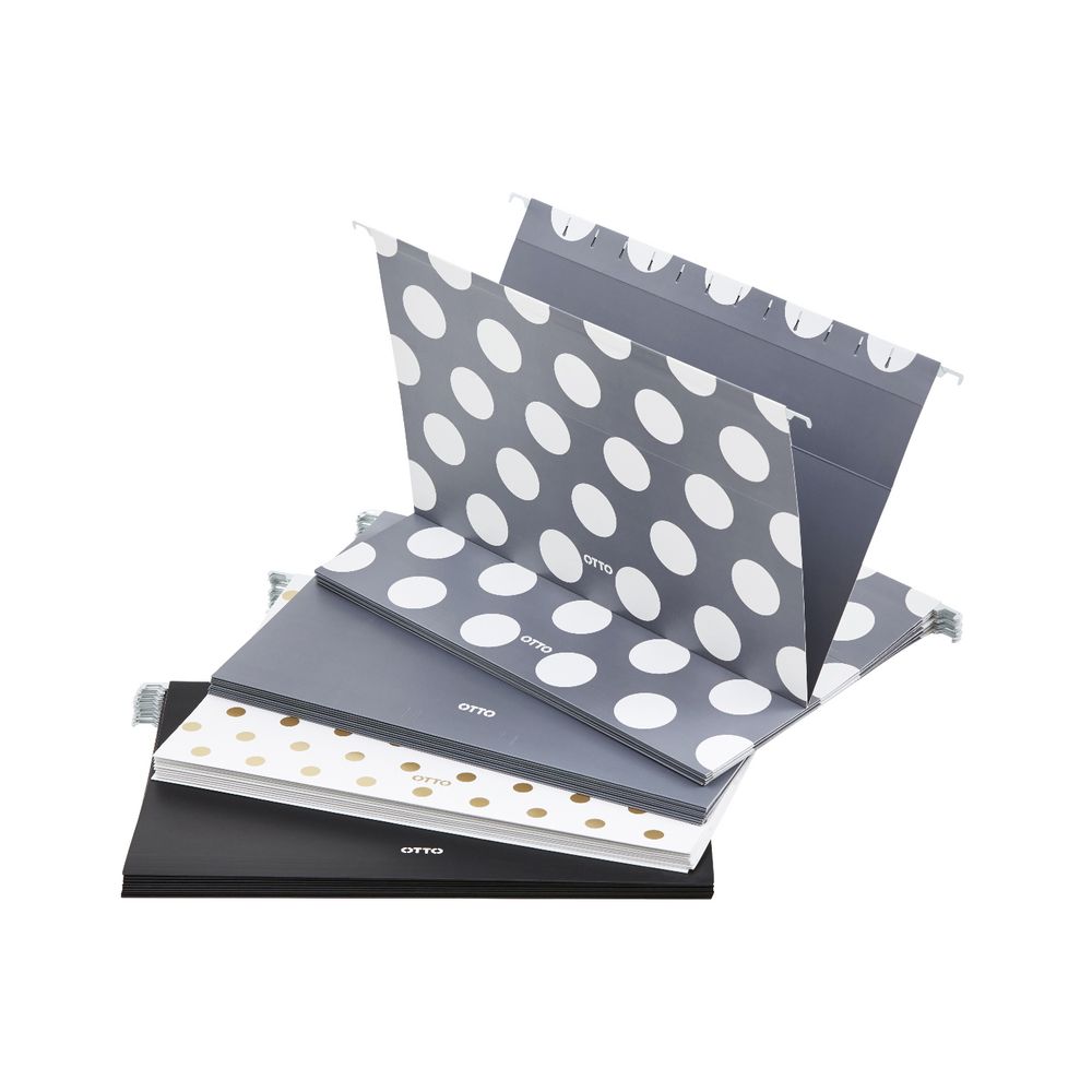 Otto Suspension File Foolscap Black 10 Pack