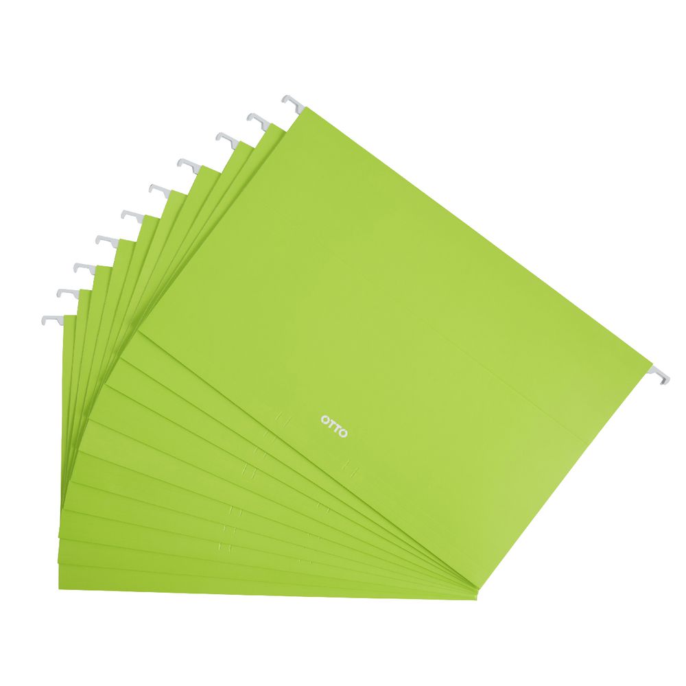 Otto Suspension File Foolscap Green 10 Pack
