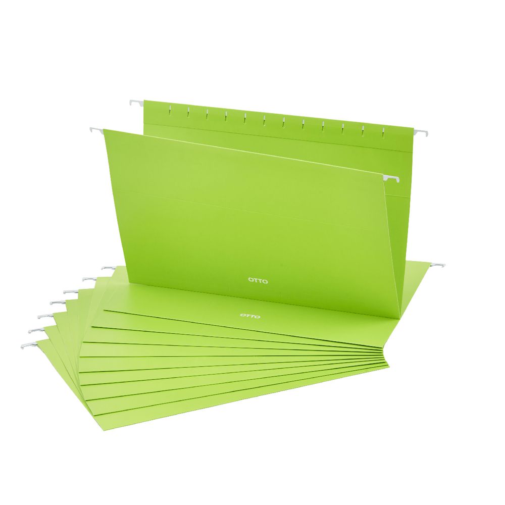 Otto Suspension File Foolscap Green 10 Pack