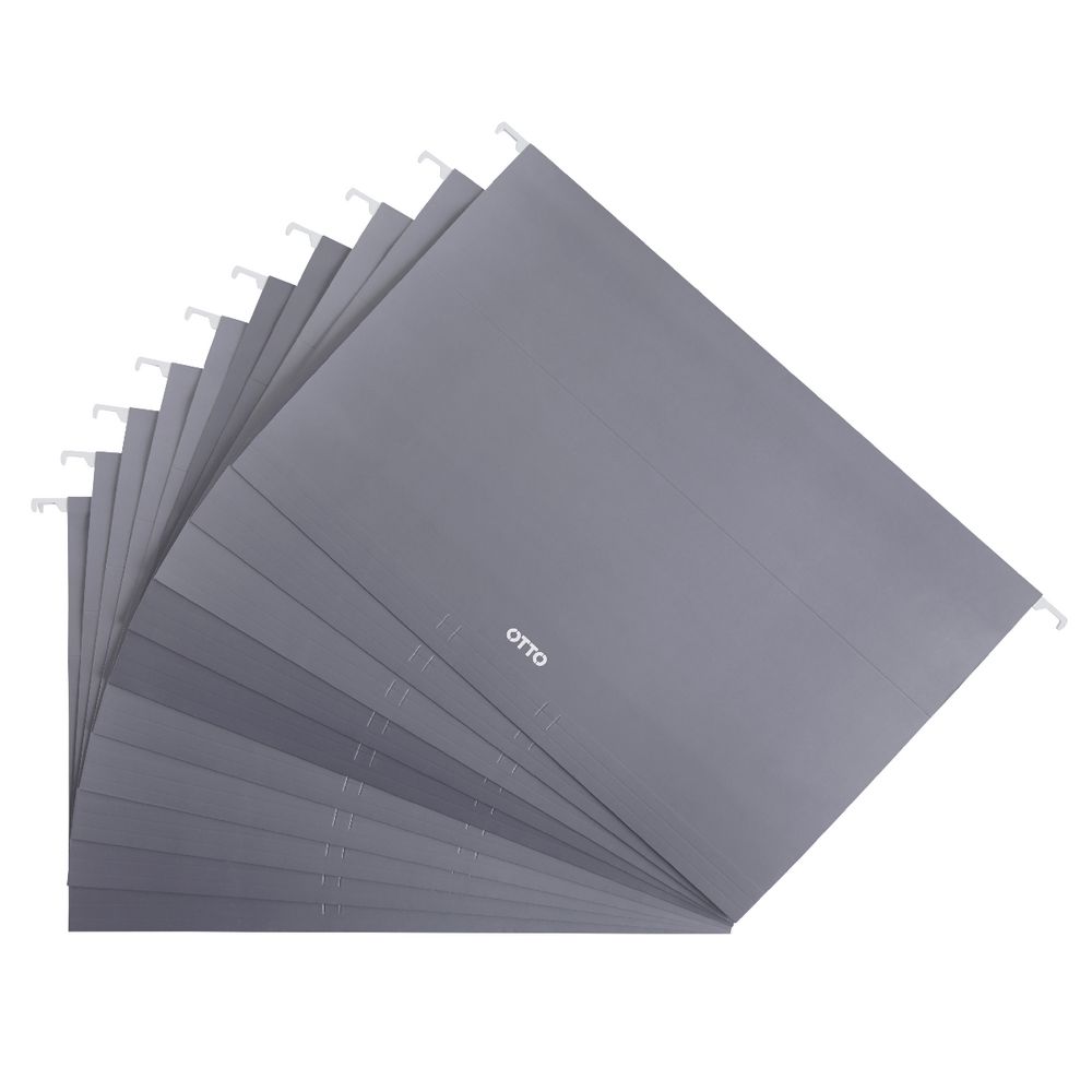 Otto Suspension File Foolscap Grey 10 Pack