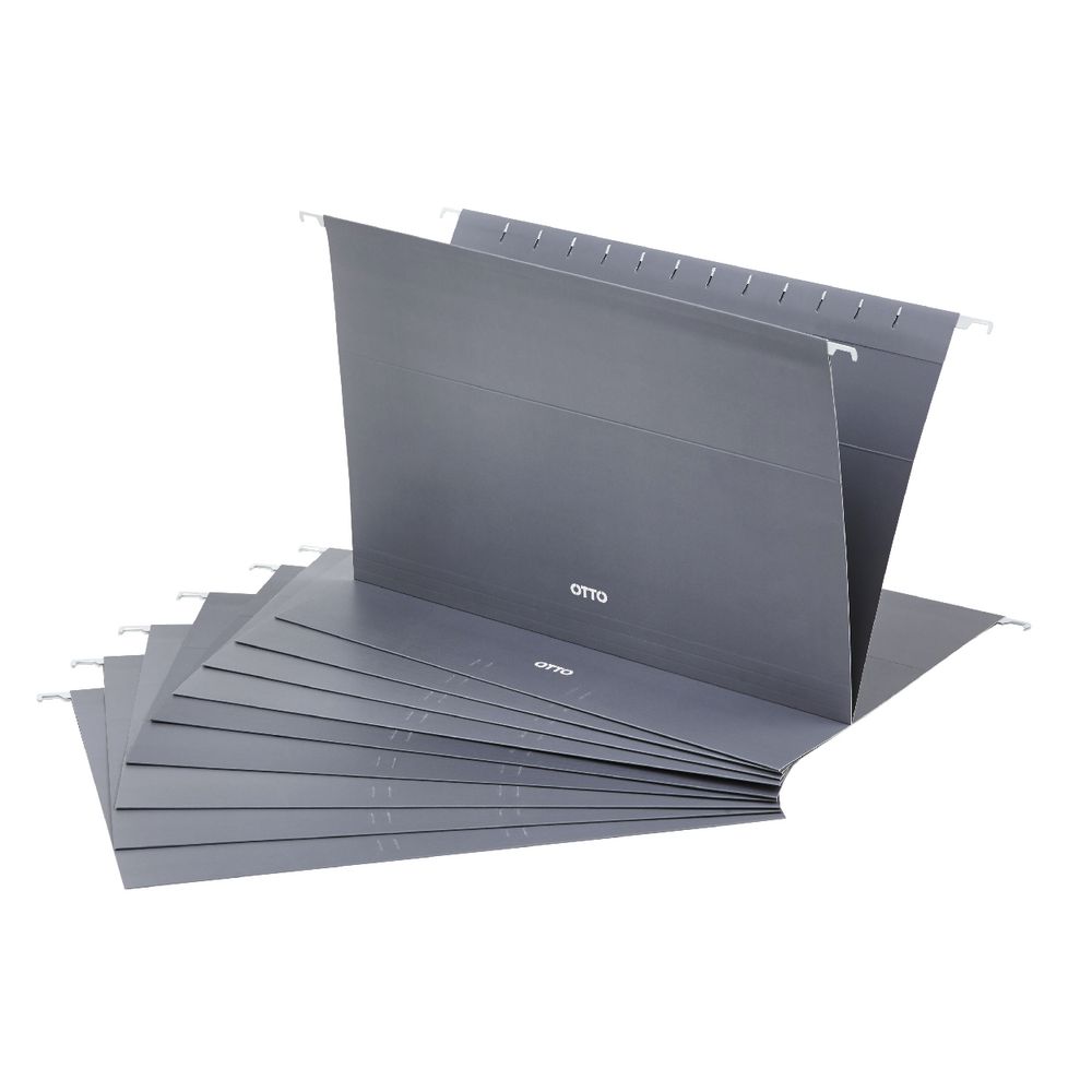Otto Suspension File Foolscap Grey 10 Pack