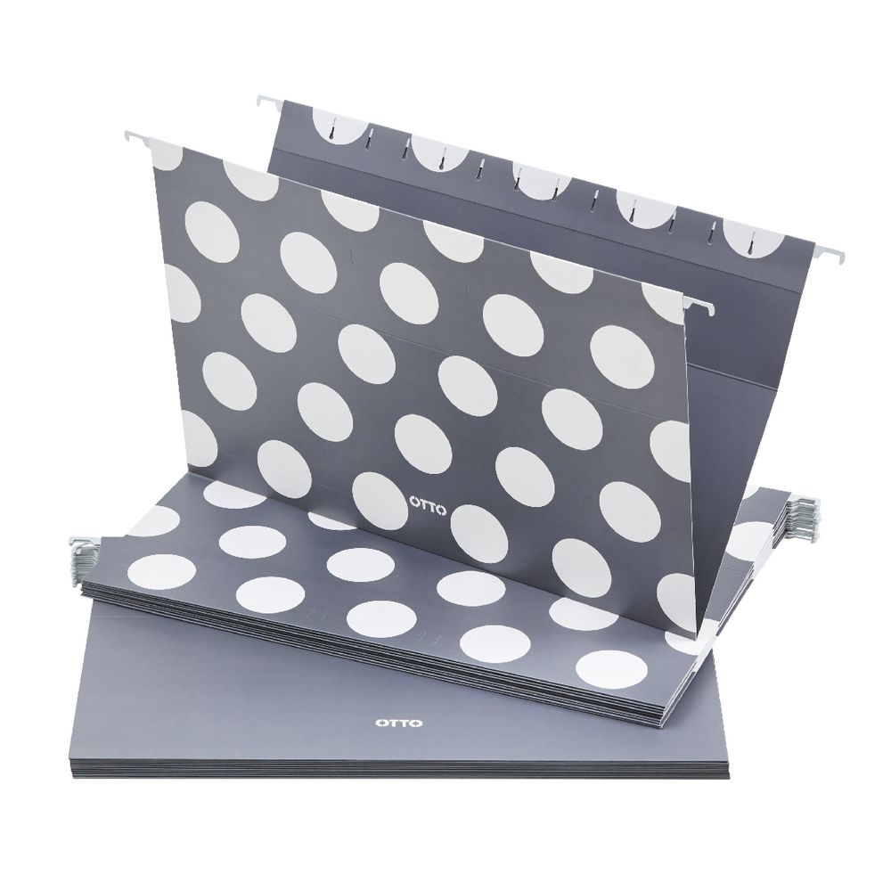 Otto Suspension File Foolscap Grey 10 Pack