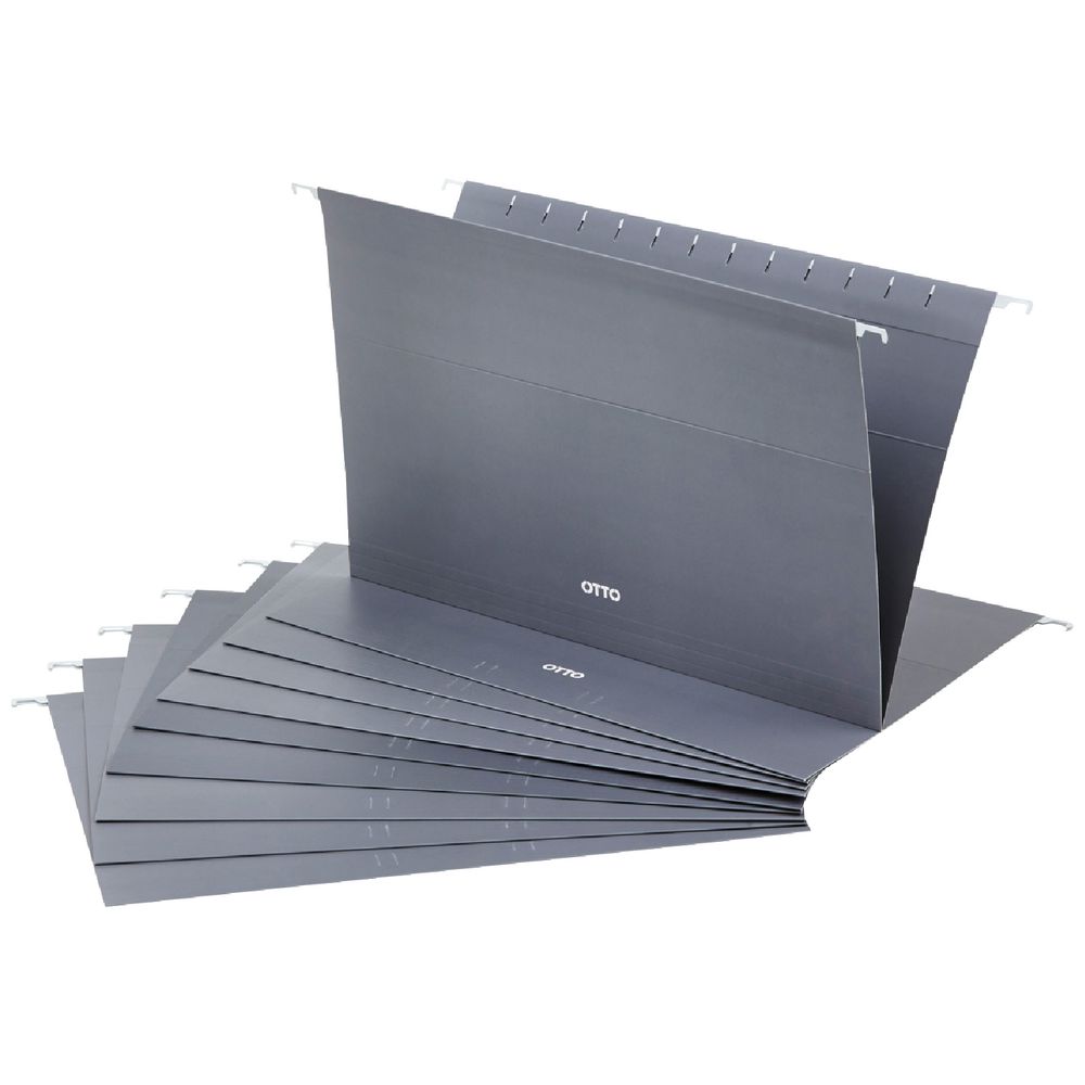Otto Suspension File Foolscap Grey 10 Pack