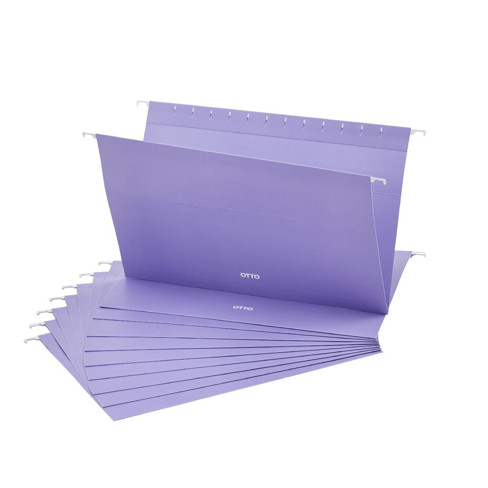 Otto Suspension File Foolscap Purple 10 Pack