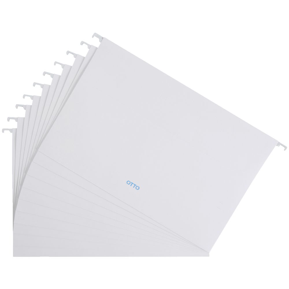Otto Suspension File Foolscap White and Gold 10 Pack