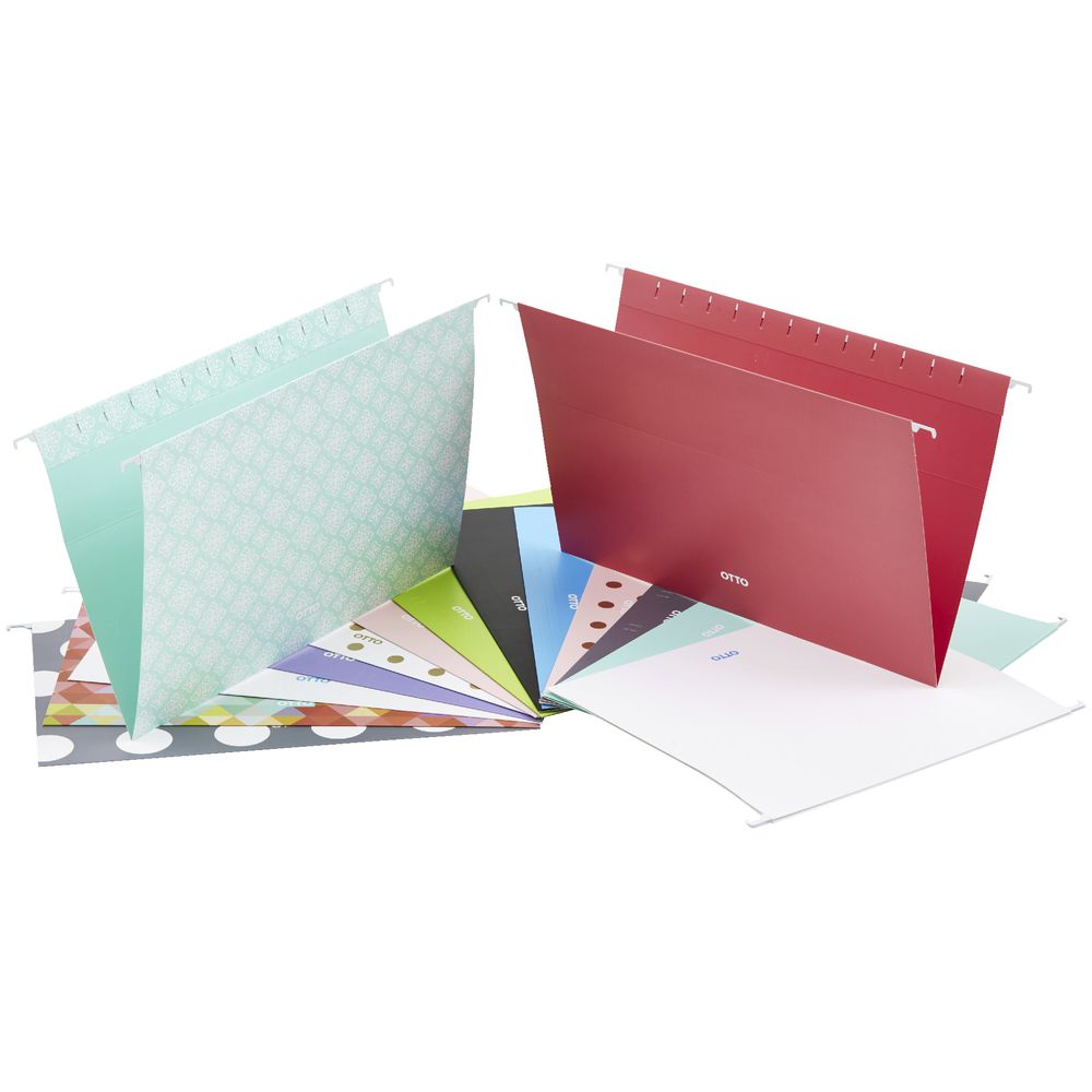 Otto Suspension File Foolscap White and Gold 10 Pack