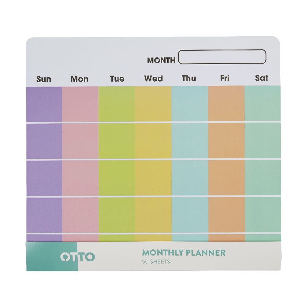 Otto Monthly Planner 254 x 277mm 50 Pack Officeworks