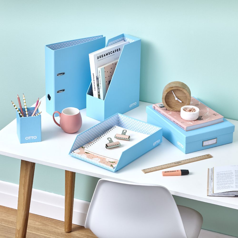 Otto A4 Storage Box Pastel Blue Officeworks