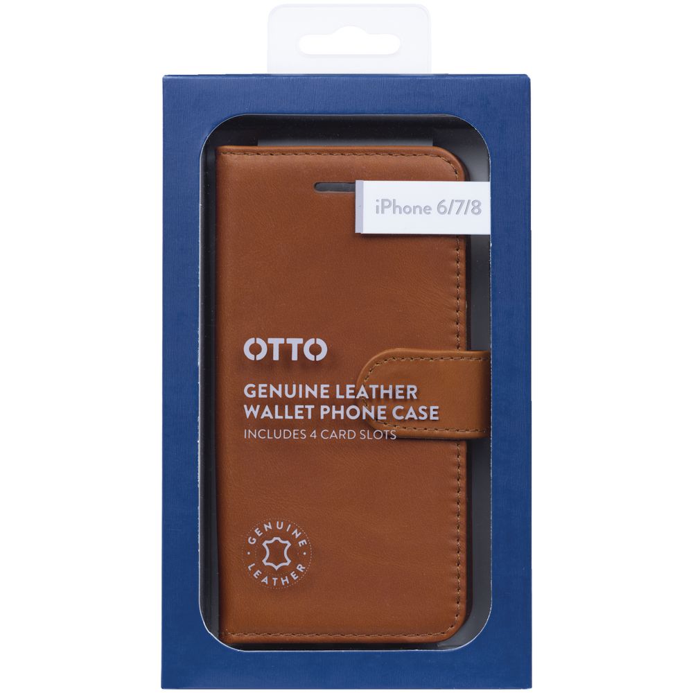 Otto Leather Wallet Case For Iphone 6 7 8 Se Tan Officeworks