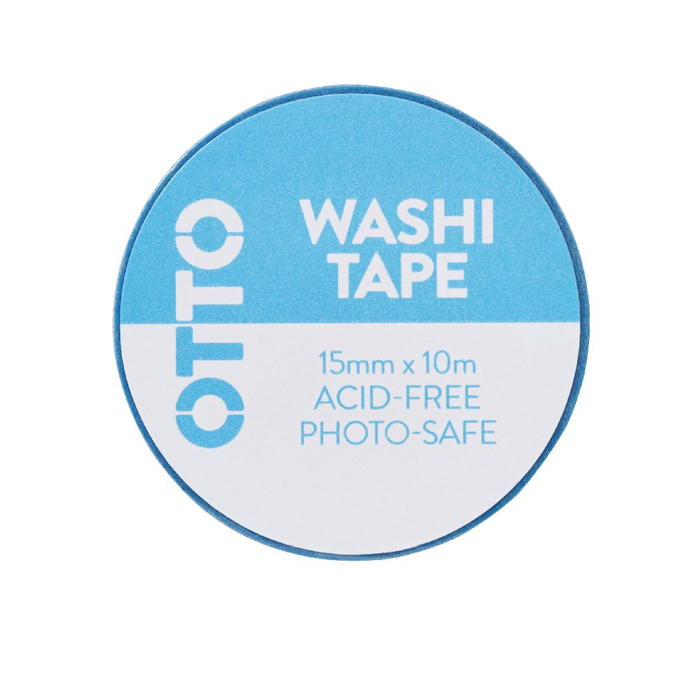 Otto Washi Tape 15mm x 10m Neon Blue Pattern