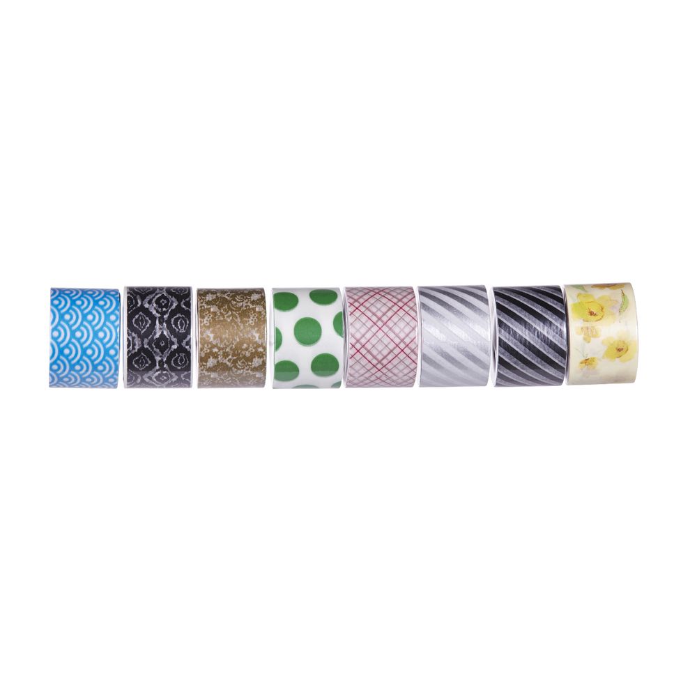 Otto Washi Tape 30mm x 10m Silver Stripes