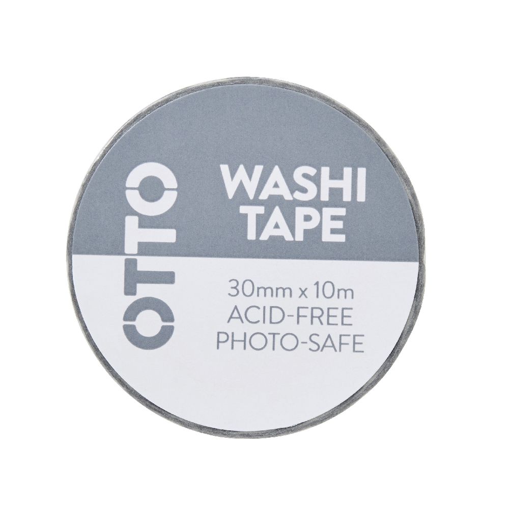 Otto Washi Tape 30mm x 10m Silver Stripes