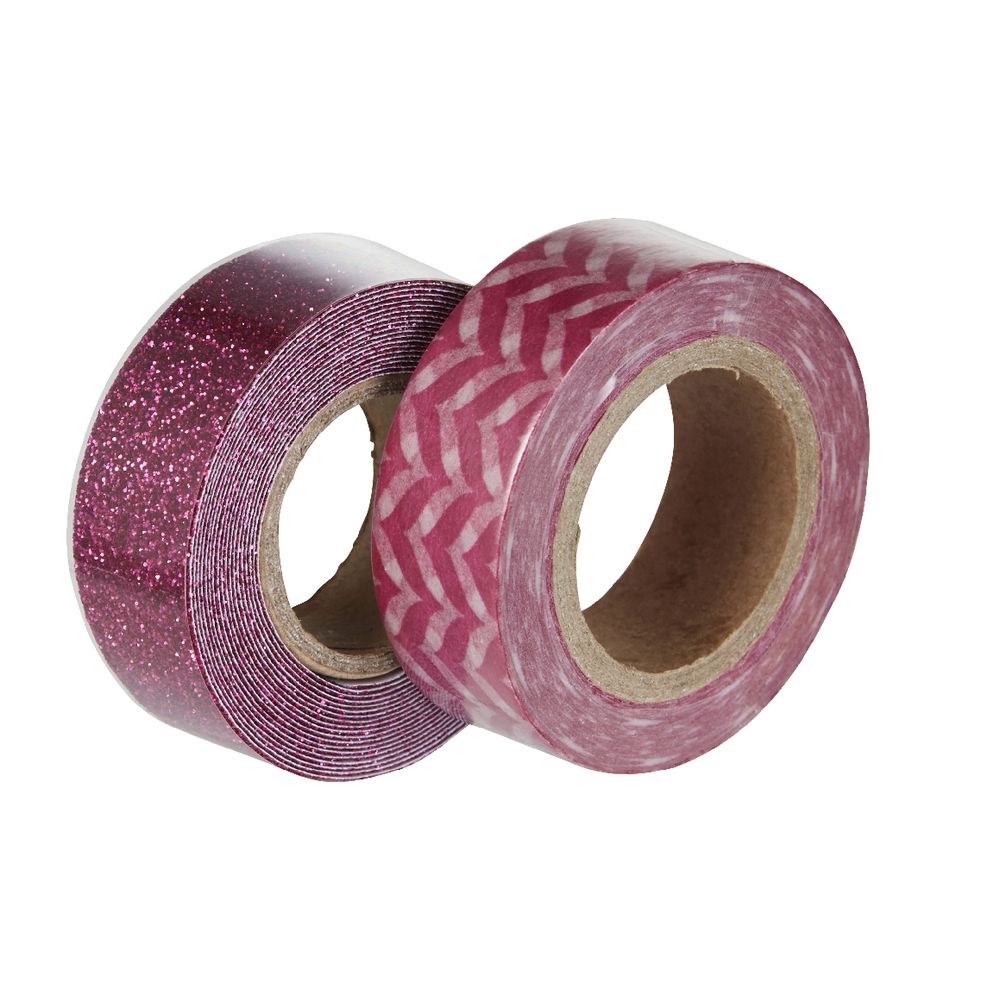 Otto Washi and Glitter Tape Pink 2 Pack